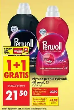 Biedronka Płyn do prania Perwoll, 40 prań, 2 l oferta