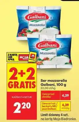 Biedronka Ser mozzarella Galbani, 100 g oferta