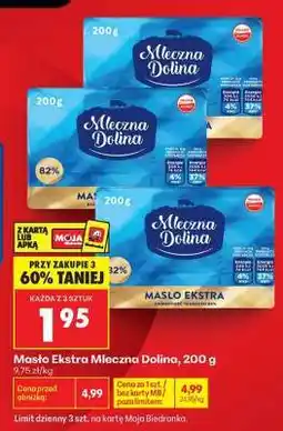 Biedronka Masło Ekstra Mleczna Dolina 200 g oferta