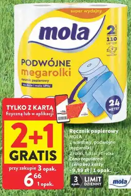 Intermarche Ręcznik papierowy MOLA 2 warstwy, podwójne megarolki oferta