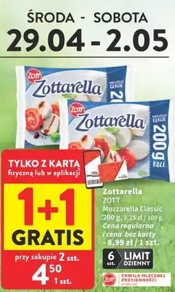Intermarche Zottarella ZOTT Mozzarella Classic oferta