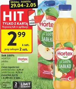 Intermarche Sok 100% HORTEX jabłko oferta