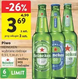 Intermarche Piwo HEINEKEN wybrane rodzaje oferta