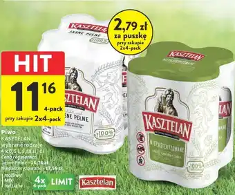Intermarche Piwo KASZTELAN wybrane rodzaje oferta