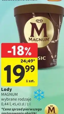 Intermarche Lody MAGNUM wybrane rodzaje oferta