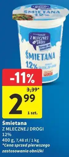 Intermarche Śmietana Z MLECZNEJ DROGI 12% oferta