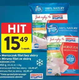 Intermarche Morszczuk filet bez skóry • Miruna filet ze skórą ABRAMCZYK oferta