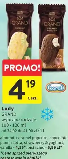 Intermarche Lody GRAND wybrane rodzaje oferta