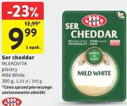 Intermarche Ser Cheddar MLEKOVITA plastry Mild White oferta