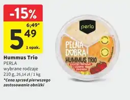 Intermarche Hummus Trio PERLA wybrane rodzaje oferta