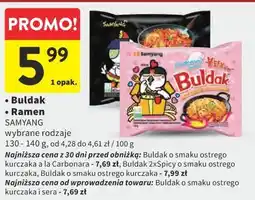 Intermarche Buldak Ramen SAMYANG wybrane rodzaje oferta