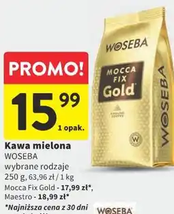 Intermarche Kawa mielona WOSEBA wybrane rodzaje oferta