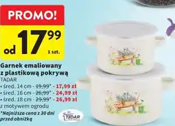 Intermarche Garnek emaliowany z plastikową pokrywą TADAR oferta