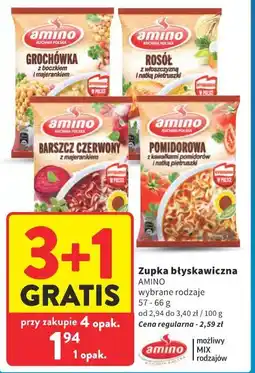 Intermarche Zupka błyskawiczna AMINO wybrane rodzaje oferta