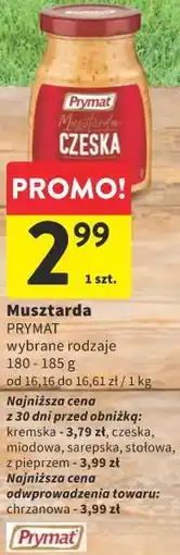 Intermarche Musztarda PRYMAT wybrane rodzaje oferta