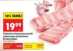 Biedronka Żeberka wieprzowe paski pakowane próżniowo Kraina Mięs oferta