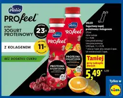 Lidl Jogurtowy napój proteinowy z kolagenem bez dodatku cukru Valio PROfeel oferta