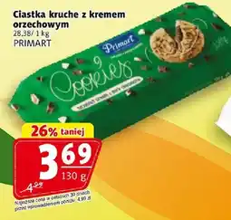 Prim Market Ciastka kruche z kremem orzechowym Primart oferta