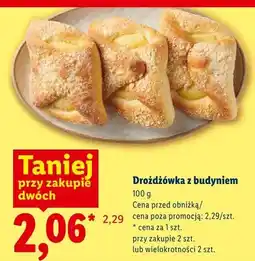 Lidl Drożdżówka z budyniem Piekarnia Lidla oferta