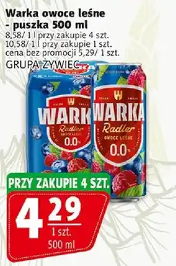 Prim Market Piwo Warka radler owoce leśne puszka Grupa Żywiec oferta