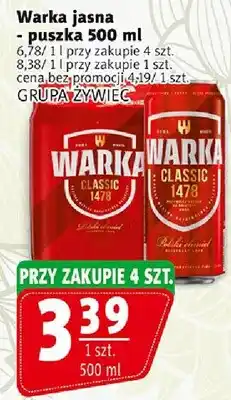 Prim Market Piwo Warka jasna Classic puszka Grupa Żywiec oferta