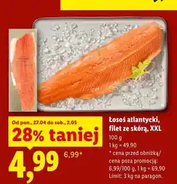 Lidl Łosoś atlantycki filet ze skórą XXL oferta