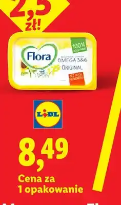 Lidl Margaryna Flora Original Omega 3&6 100% roślinna bez oleju palmowego oferta