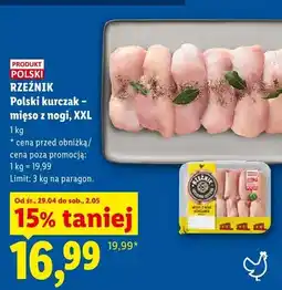 Lidl Mięso z kurczaka mięso z nogi XXL Polski kurczak Rzeźnik oferta