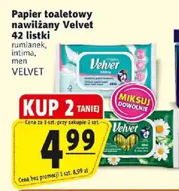 Prim Market Papier toaletowy nawilżany Velvet men oferta