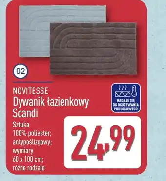 ALDI Dywanik łazienkowy Novitesse oferta