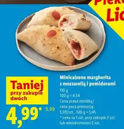 Lidl Minicalzone margherita z mozzarellą i pomidorami Piekarnia Lidla oferta