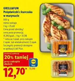 Lidl Polędwiczki z kurczaka w marynacie Grill&Fun oferta