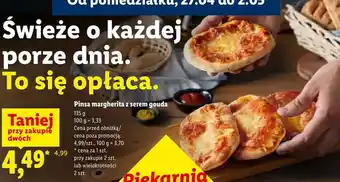 Lidl Pinsa margherita z serem gouda Piekarnia Lidla oferta