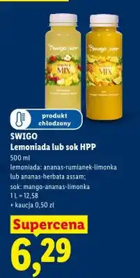 Lidl Sok HPP Swigo mango-ananas-limonka oferta