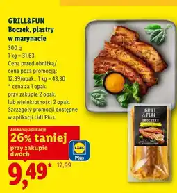 Lidl Boczek plastry w marynacie Grill&Fun oferta