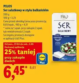 Lidl Ser sałatkowy w stylu bałkańskim Pilos oferta