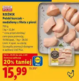 Lidl Kurczak polski medaliony z fileta z piersi Rzeźnik oferta