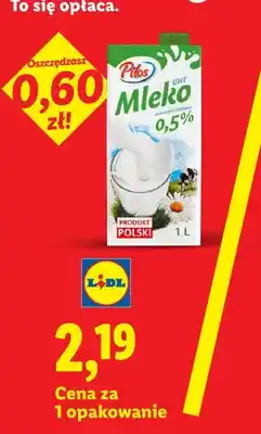 Lidl Mleko UHT Pilos 0,5% oferta