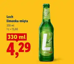 Lidl Piwo Lech limonka-mięta oferta