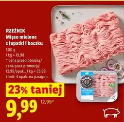 Lidl Mięso mielone z łopatki i boczku Rzeźnik oferta