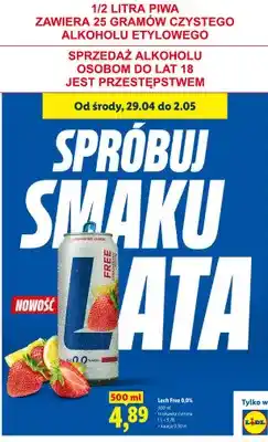 Lidl Piwo bezalkoholowe Lech Free 0,0% truskawka-cytryna oferta