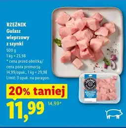 Lidl Gulasz wieprzowy z szynki Rzeźnik oferta