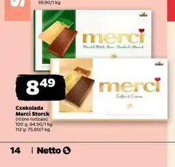 Netto Czekolada Merci oferta
