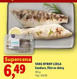 Lidl Sandacz filet ze skórą Targ Rybny Lidla oferta
