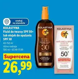 Lidl Fluid do twarzy SPF 50+ Kolastyna oferta