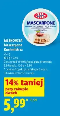 Lidl Mascarpone Kuchmistrza Mlekovita oferta