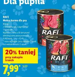 Lidl Mokra karma dla psa Rafi z wołowiną oferta
