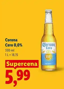 Lidl Piwo bezalkoholowe Corona Cero 0,0% oferta