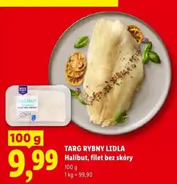 Lidl Halibut filet bez skóry Targ Rybny Lidla oferta