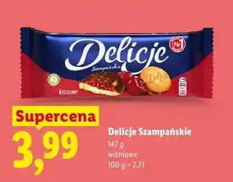Lidl Ciastka Delicje Szampańskie wiśniowe oferta